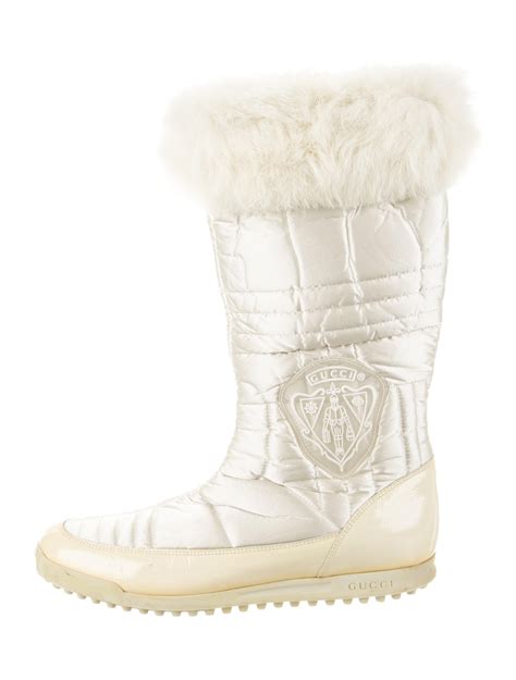 white gucci winter boots|gucci monogram thigh high boots.